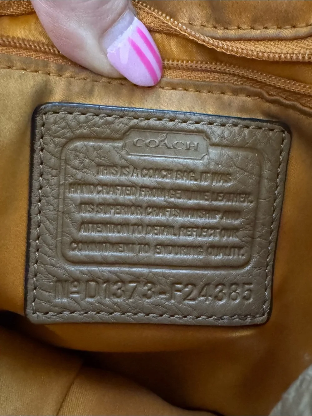 Coach park tan leather backpack
